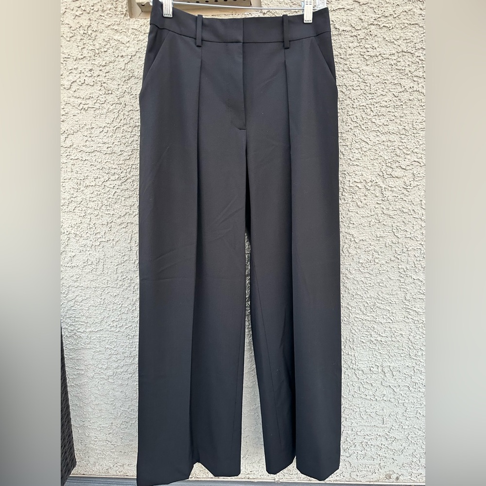 Veronica Beard Black Wool-Blend Dress Pants, Size 6, Pristine